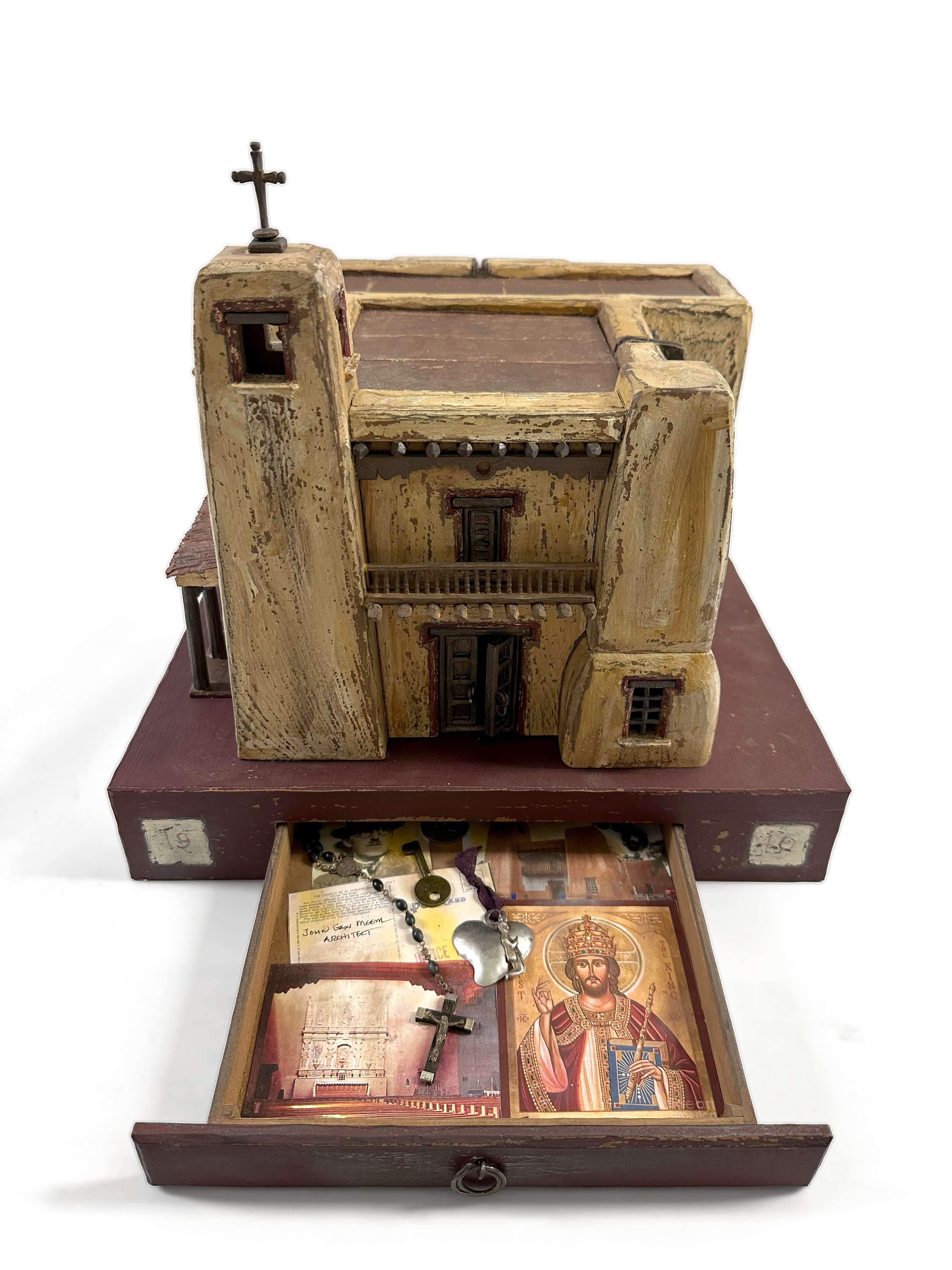 Cristo Rey Church sculpture, alternate angle