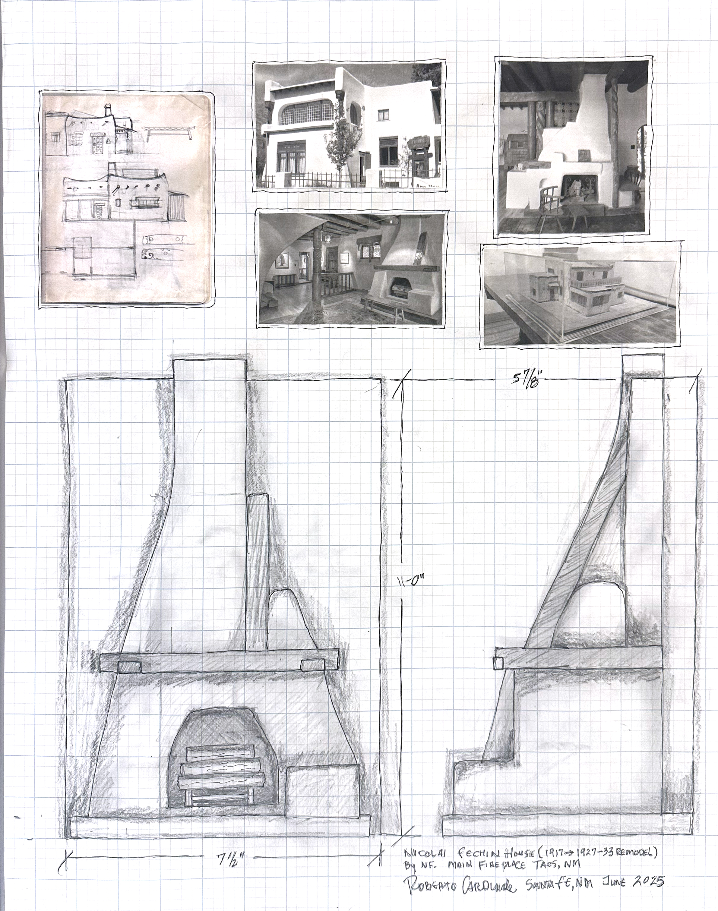 Fechin House Sitting Room Fireplace