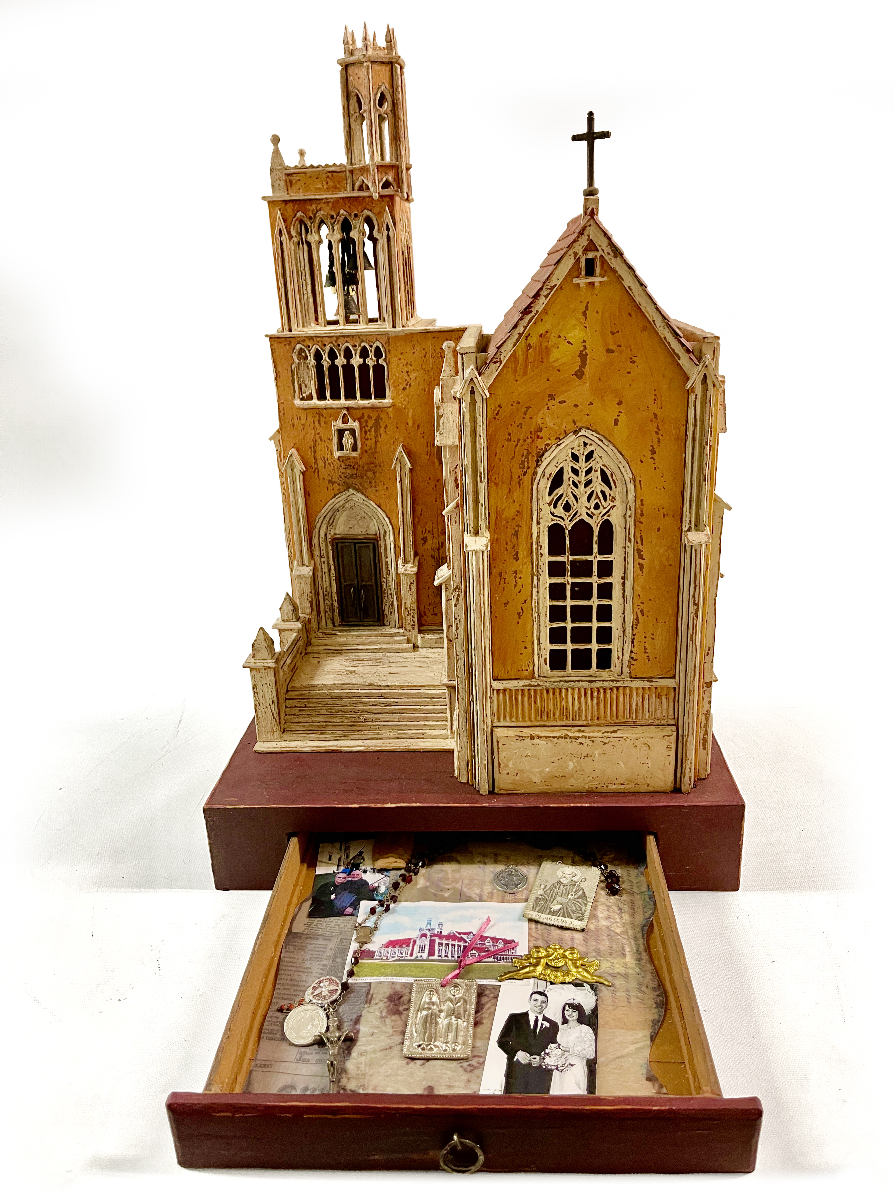 The Holy Cross Benedictine Abbey sculpture, detail view