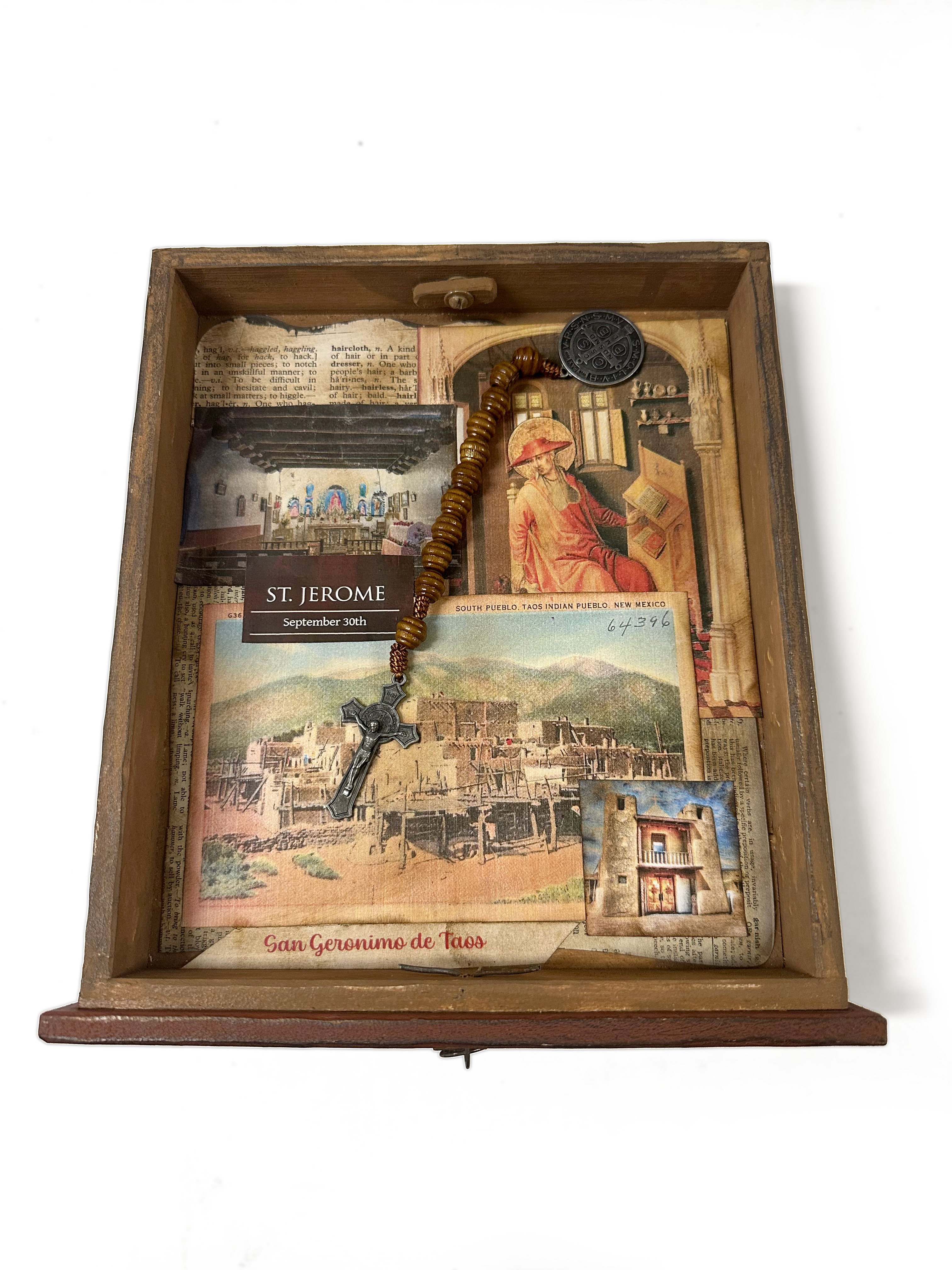 San Geronimo de Taos sculpture, detail view