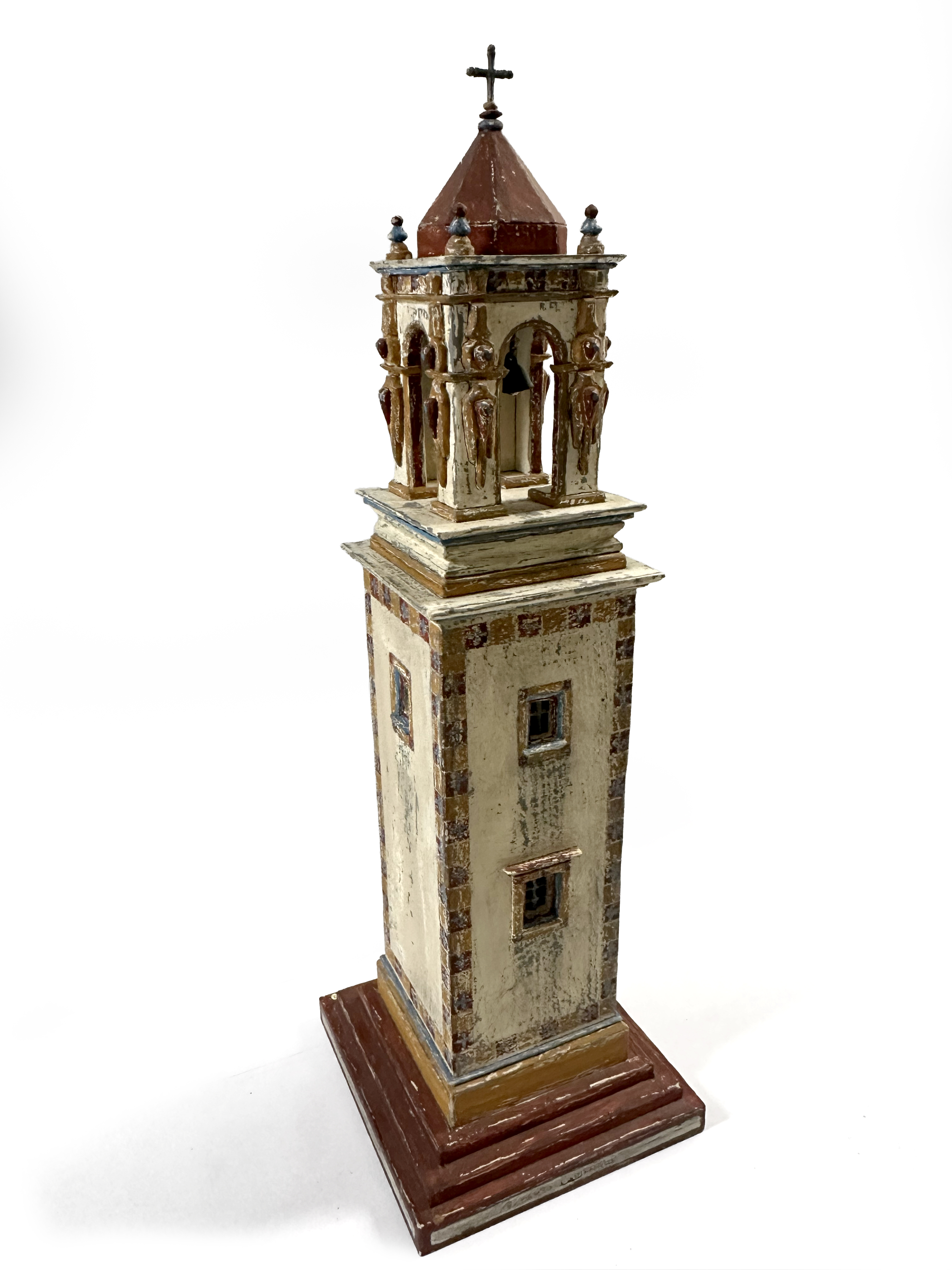 Tower, Mission San José San Miguel sculpture, alternate angle